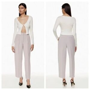 Aritzia - Effortless Crop Pant - Morado Grey - Size 0